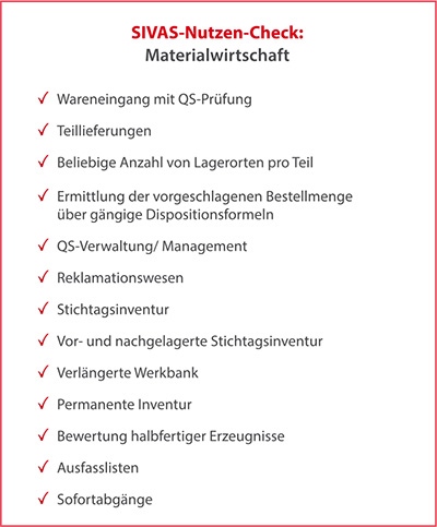 NC-Materialwirtschaft Sivas Materialwirtschaft