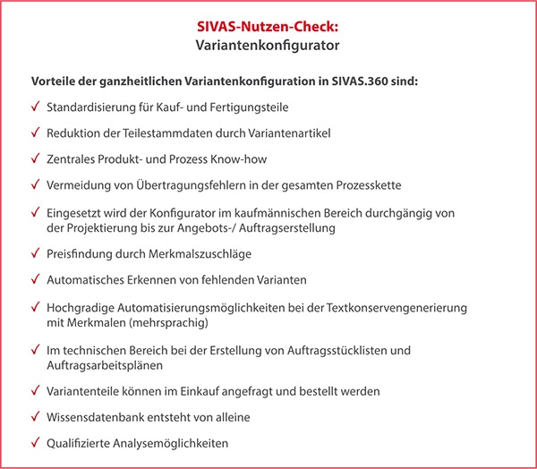 SIVAS Variantenkonfigurator