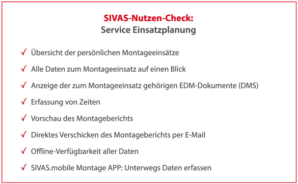 SIVAS Service Einsatzplanung