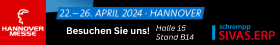 Banner mit der Einladung zur Hannover Messe 2024