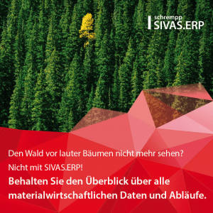 SIVAS.ERP bildet die materialwirtschaftlichen Daten und Prozesse im Maschinenbau ab.