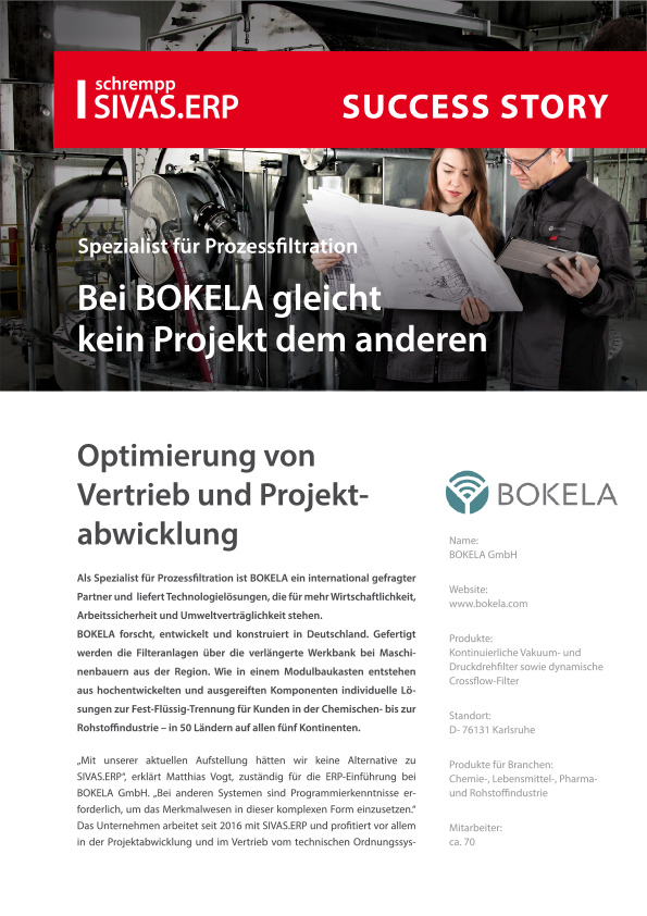 Die BOKELA GmbH setzt auf SIVAS.ERP