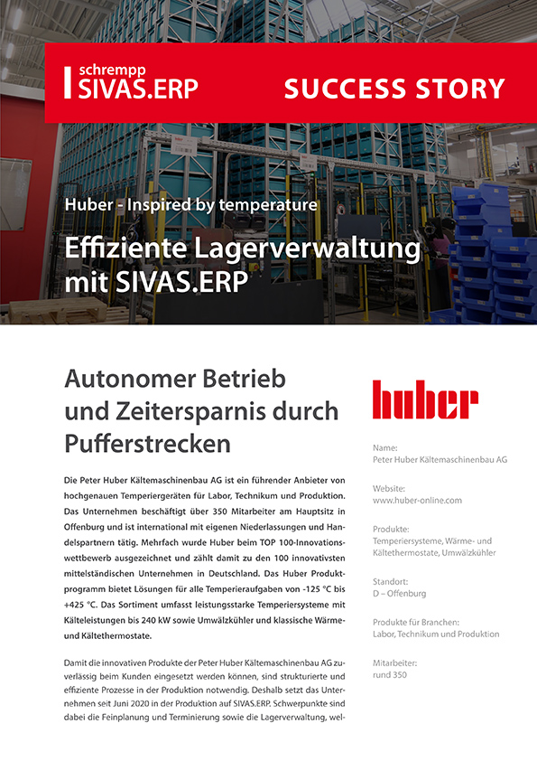 Anwenderbericht Peter Huber Kältemaschinenbau AG SIVAS.ERP