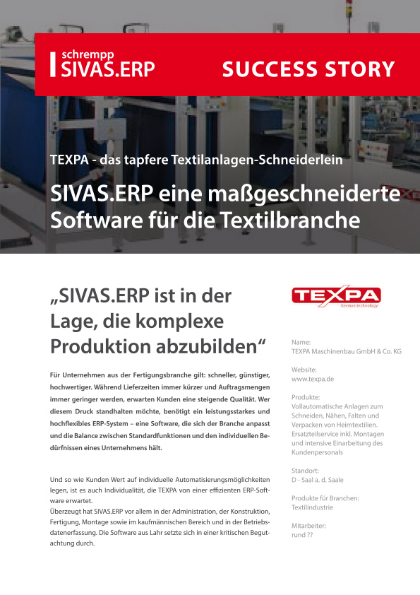 Anwenderbericht TEXPA SIVAS.ERP