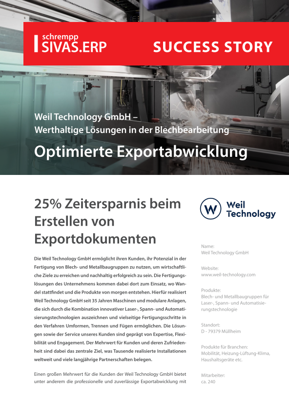 Optimierte Exportabwicklung mit SIVAS.ERP